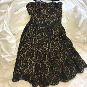 short black strapless dress